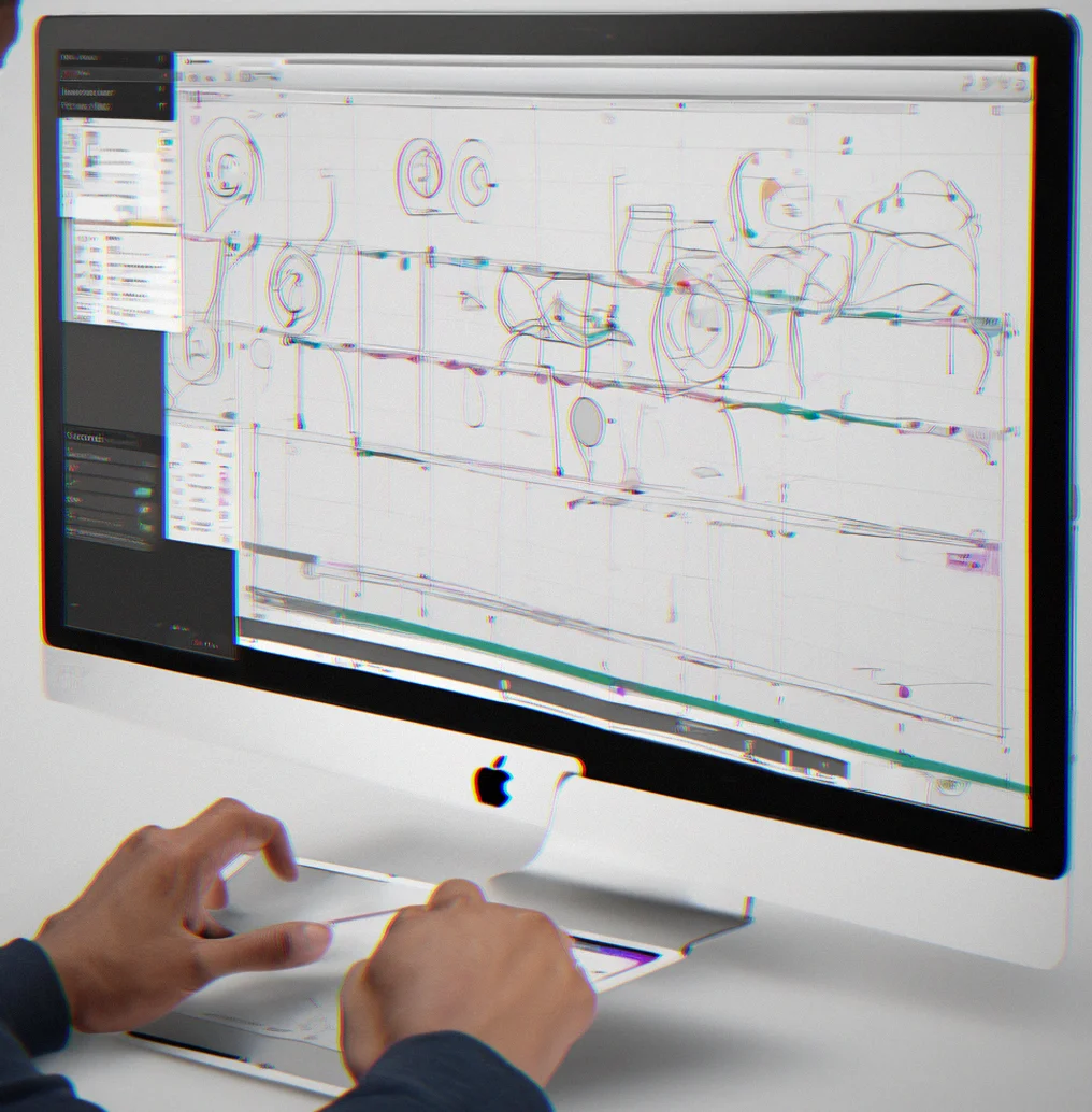 Motion timeline editor showing choreographed interaction sequences with keyframes and easing curves for user guidance