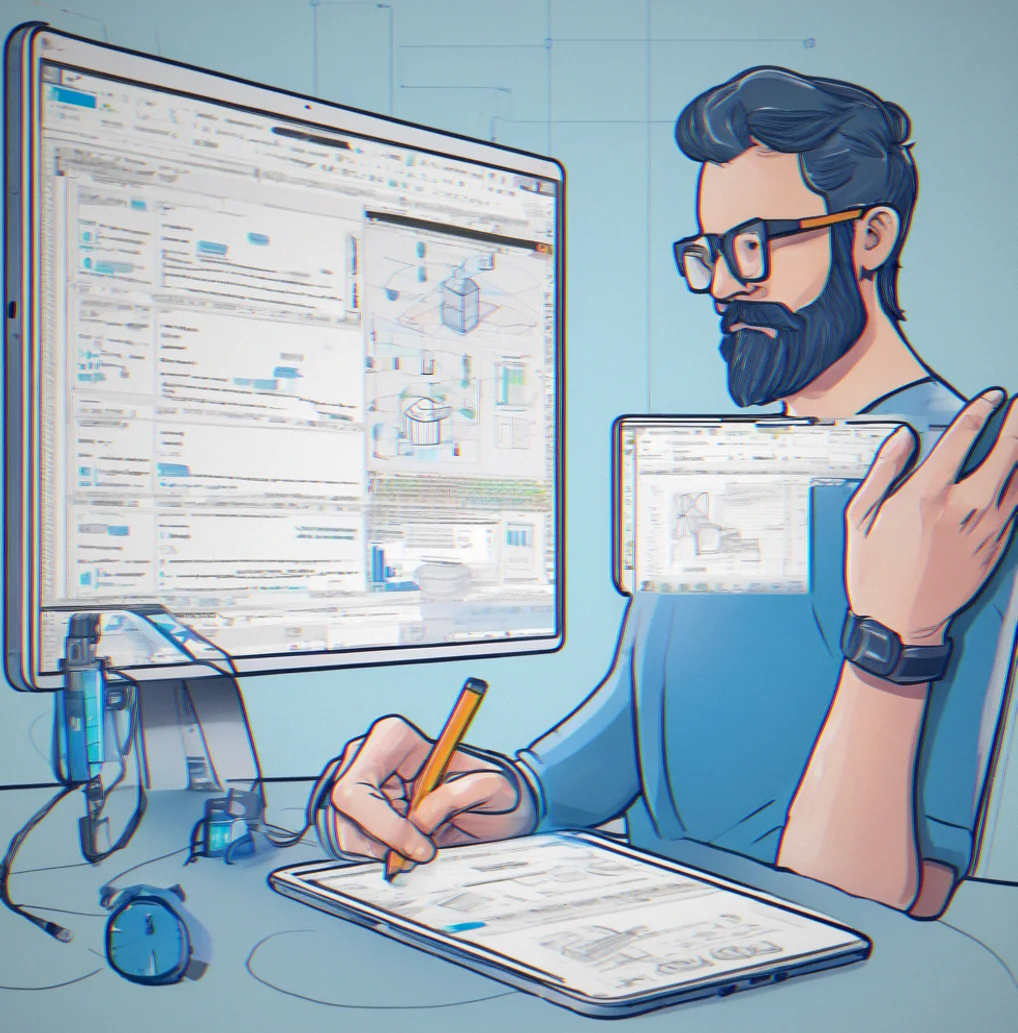 Developer working on TypeScript code with lint checks and automated testing visible in IDE